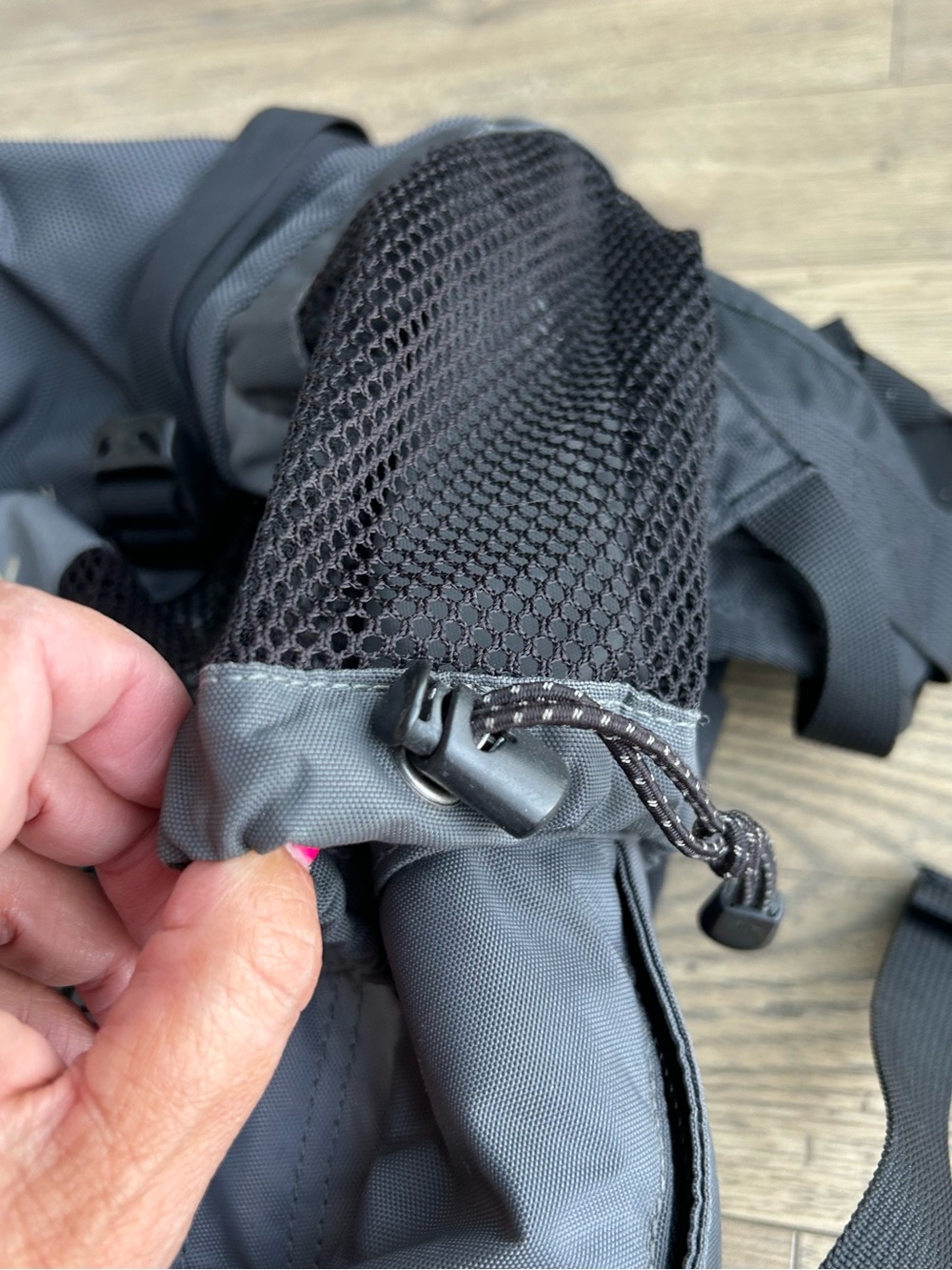 The North Face Gray and Black Backpack with Mesh Pockets - Picture 11 of 11